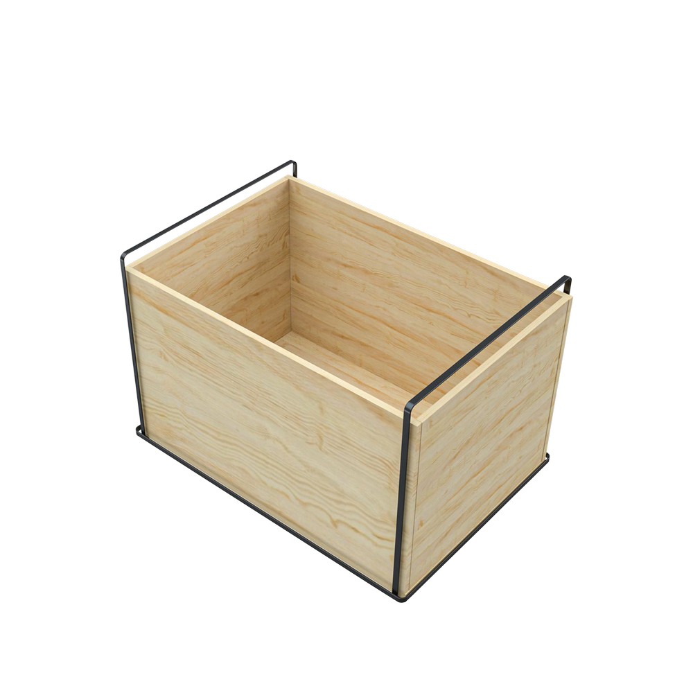 Caja decorativa de madera con soporte 45.5x31.5x25 centimetros