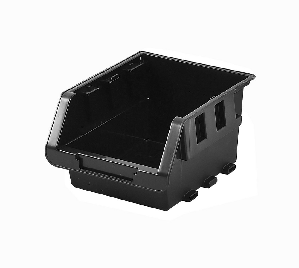 Caja plástica bin negro 16.5x10.5x8 centímetros