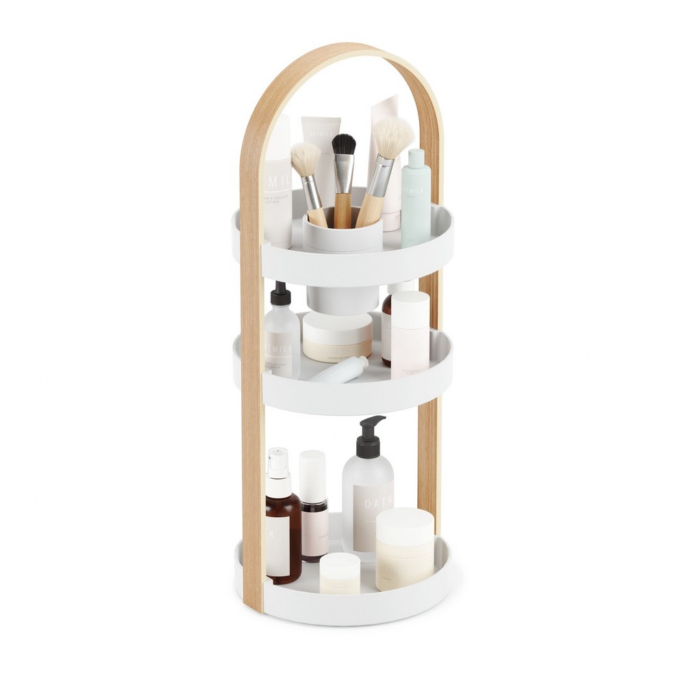 Organizador para maquillaje de plástico/madera 40x22 cm