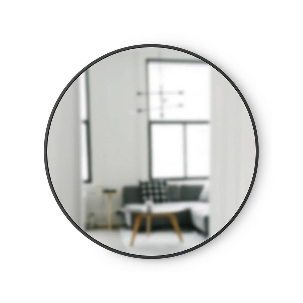 Espejo redondo hub 45.72 cm borde negro