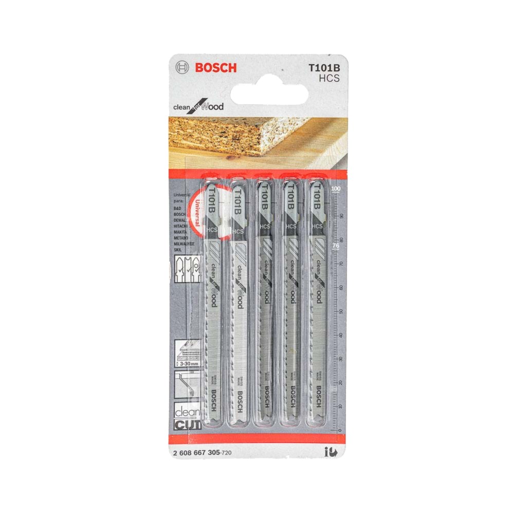 Juego de 5 hojas para sierra caladora tipo t madera