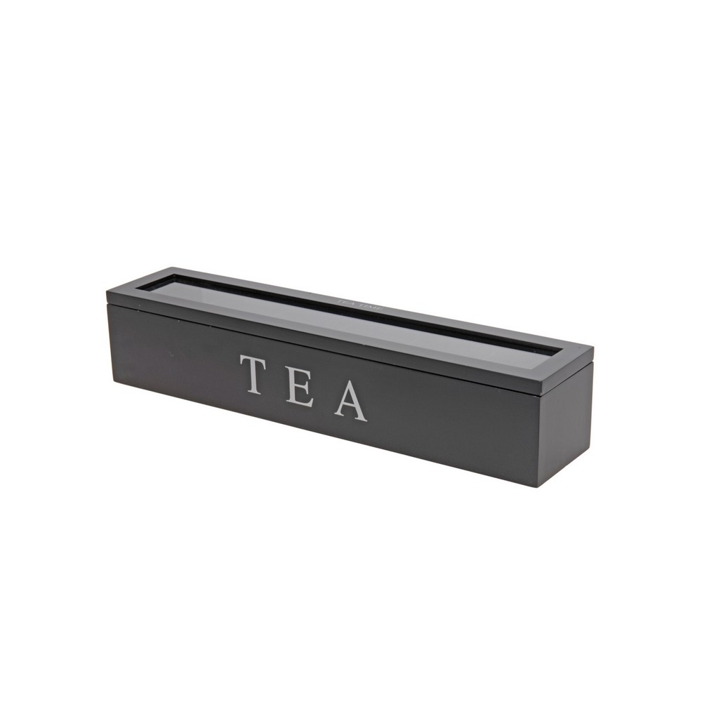 Caja organizadora gris para té 43 cm