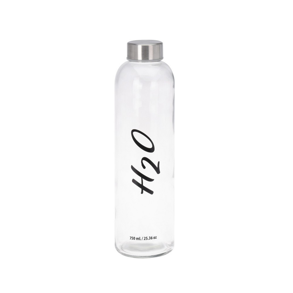 Botella para agua transparente 750 ml letras