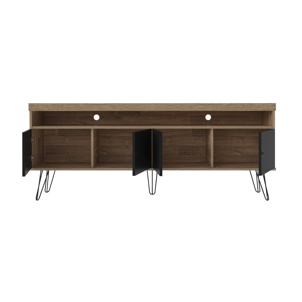 Mueble para tv 160x33.5x63.5cm café y negro - Muebles para tv - Novex