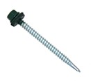Tornillo para techo punta broca 1-4x2 pulg verde s-100
