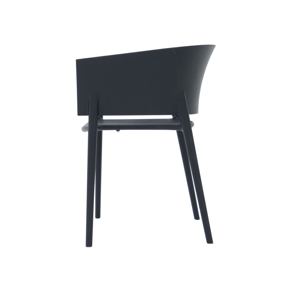 SILLA PLASTICA MODERNA 58X53X75CM NEGRA AFRICA