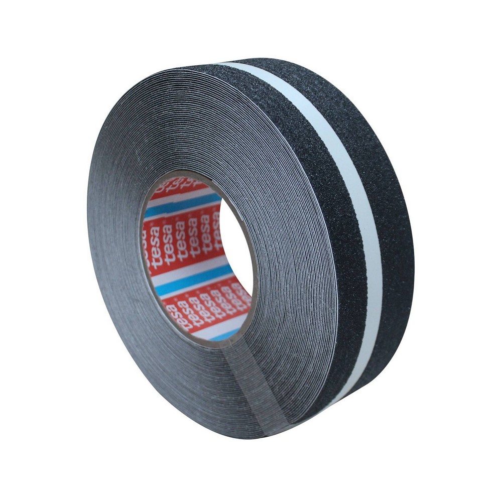Cinta antideslizante negra fotoluminiscente 5 cm x 20 m