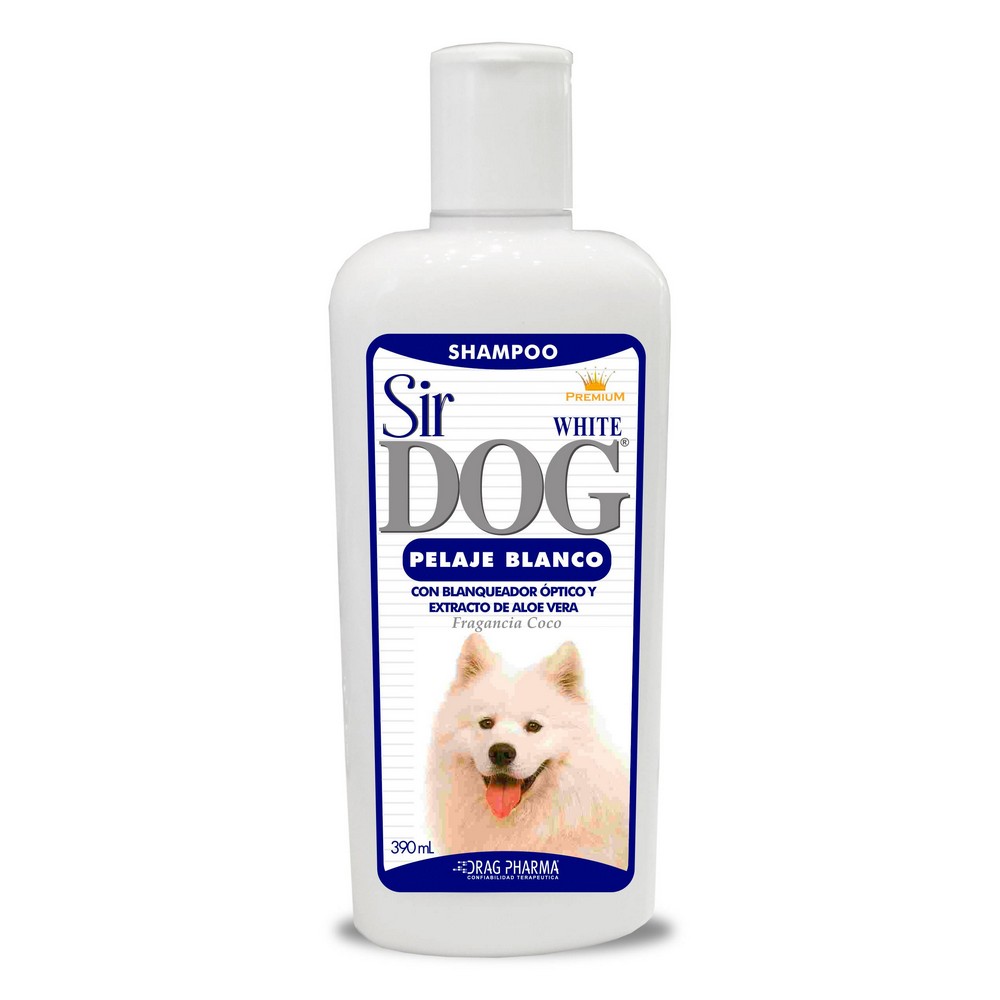 Shampoo para perro pelaje blanco fragancia a coco