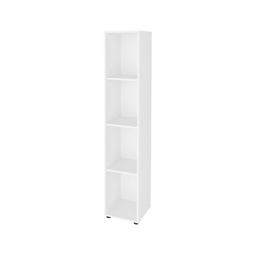 Librera 4 espacios clean blanco