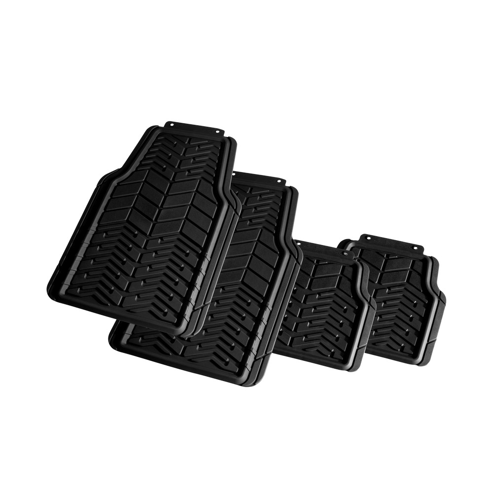 Set de alfombras para carro negro pvc ace 4 pzas