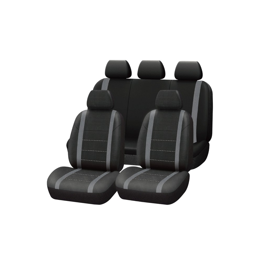 Forro para asiento de carro negro/gris3 pzas