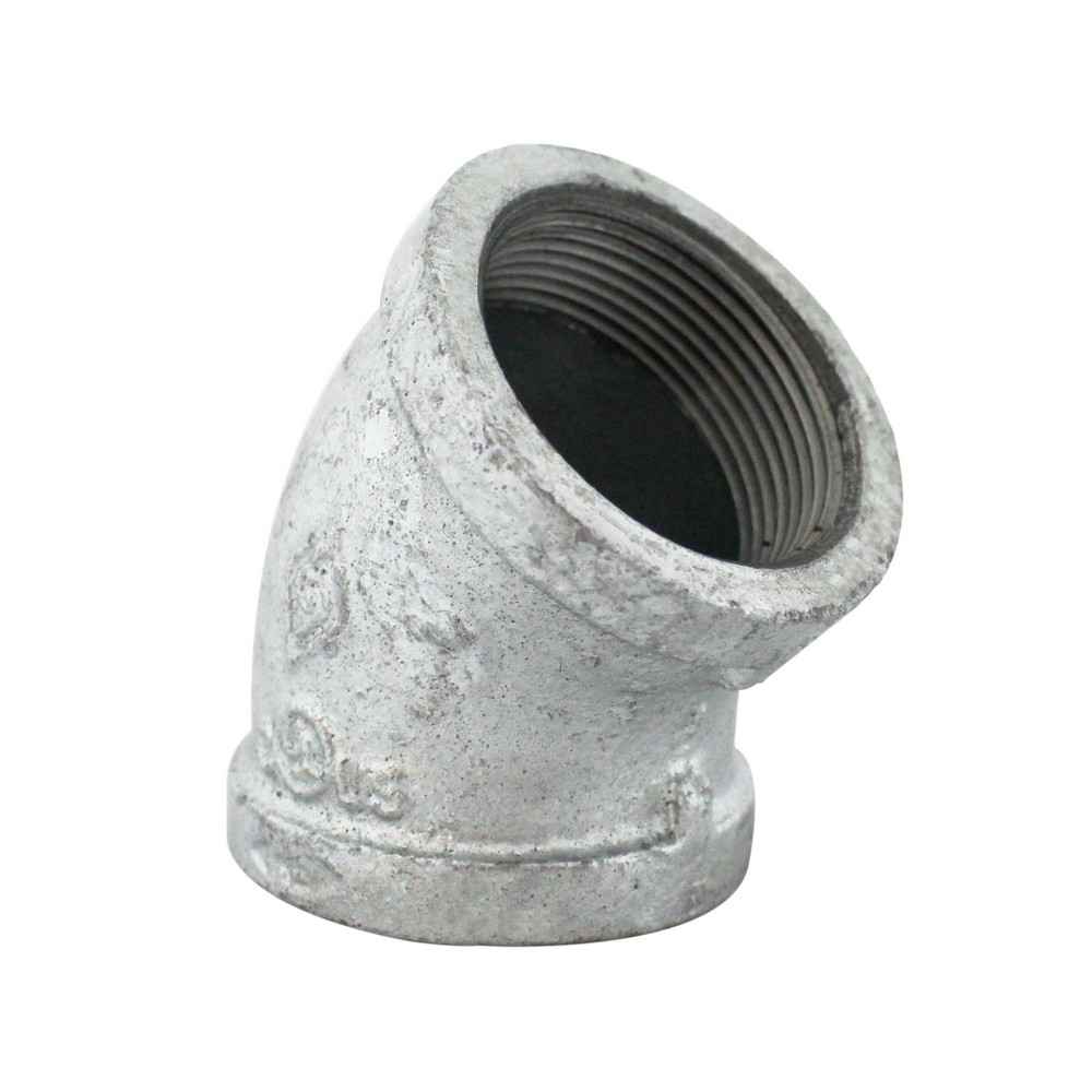Codo galvanizado a 45°de 1-1/2 pulg (38.1 mm)