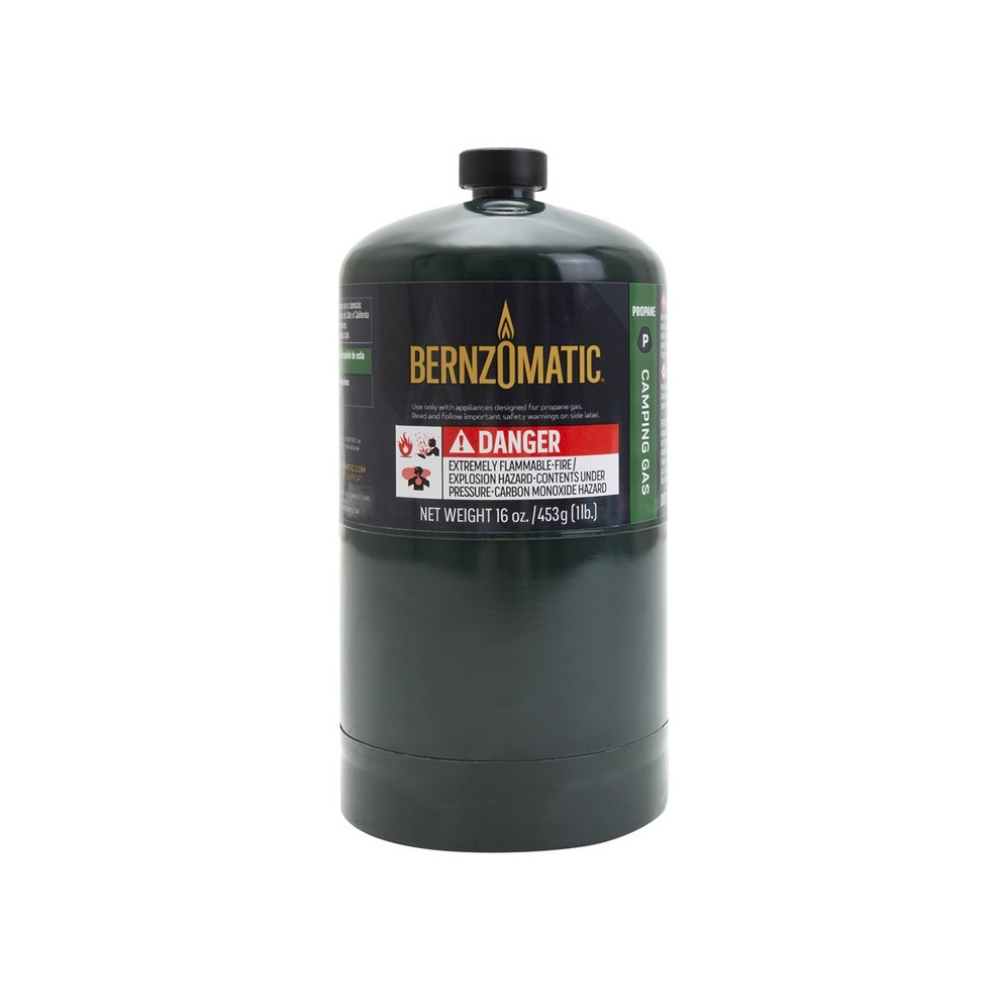 Cilindro de gas propano para camping 16.4 oz verde