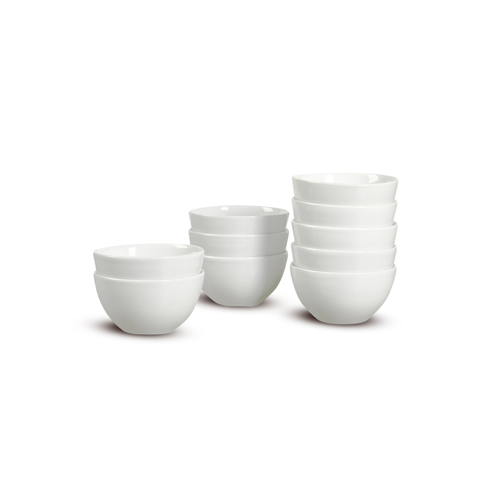 Bol de porcelana blanco 10 pzas 5.5 in