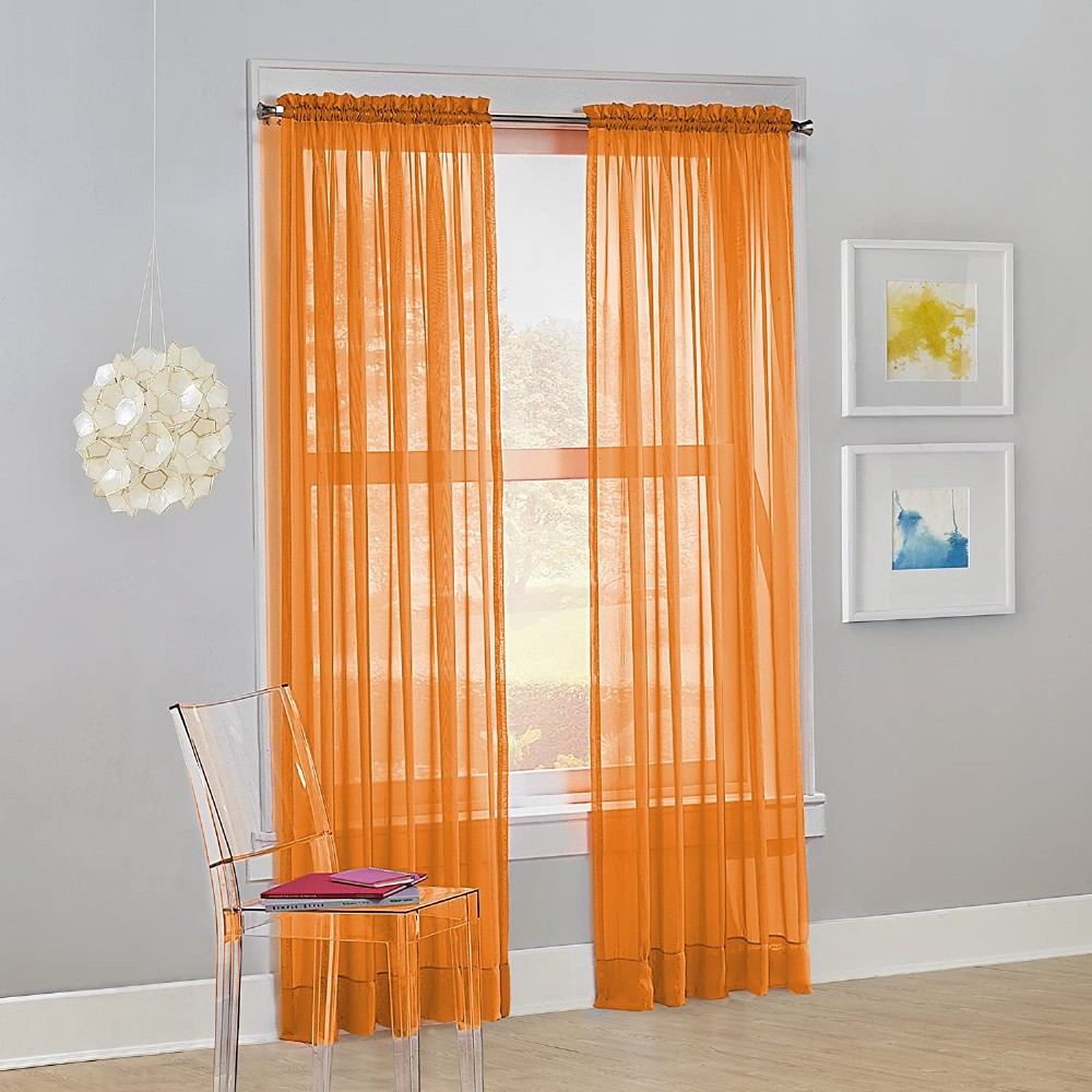 Cortina para ventana 55x90 pulg milly naranja