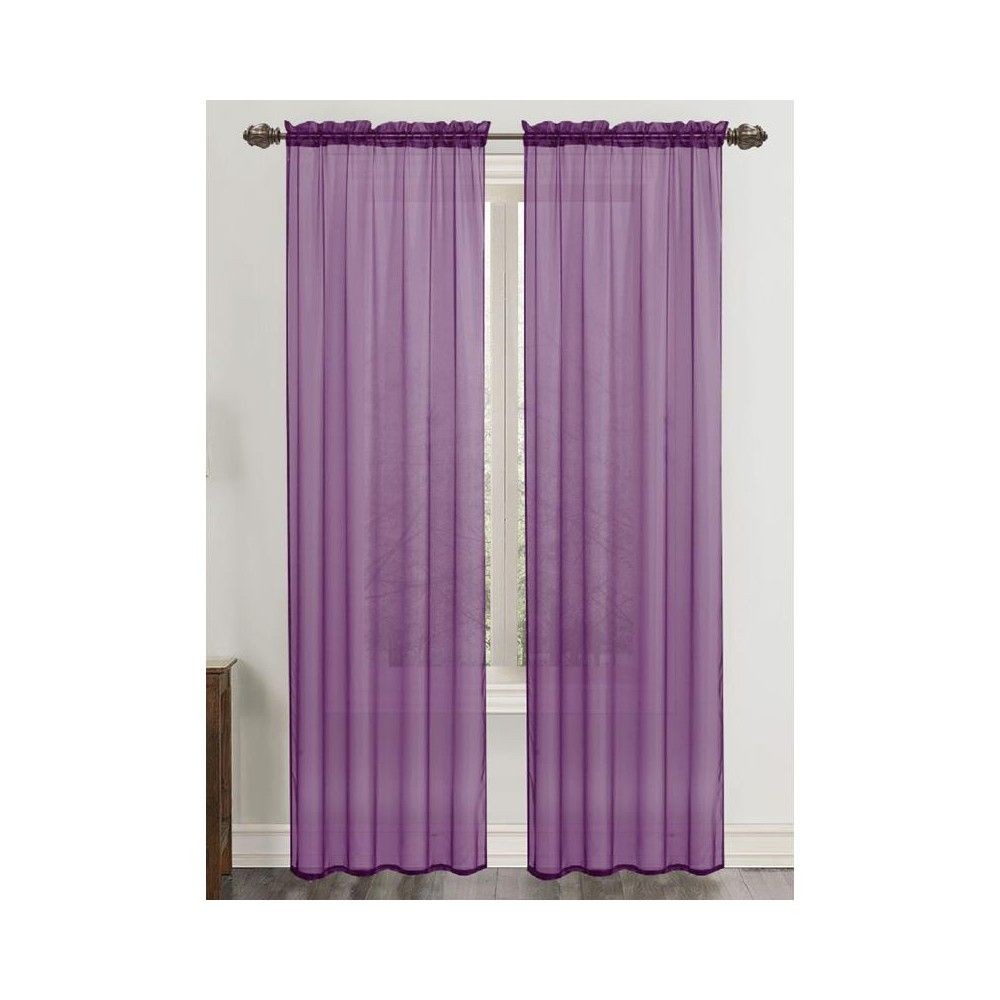 Cortina para ventana 55x90 pulg milly violeta