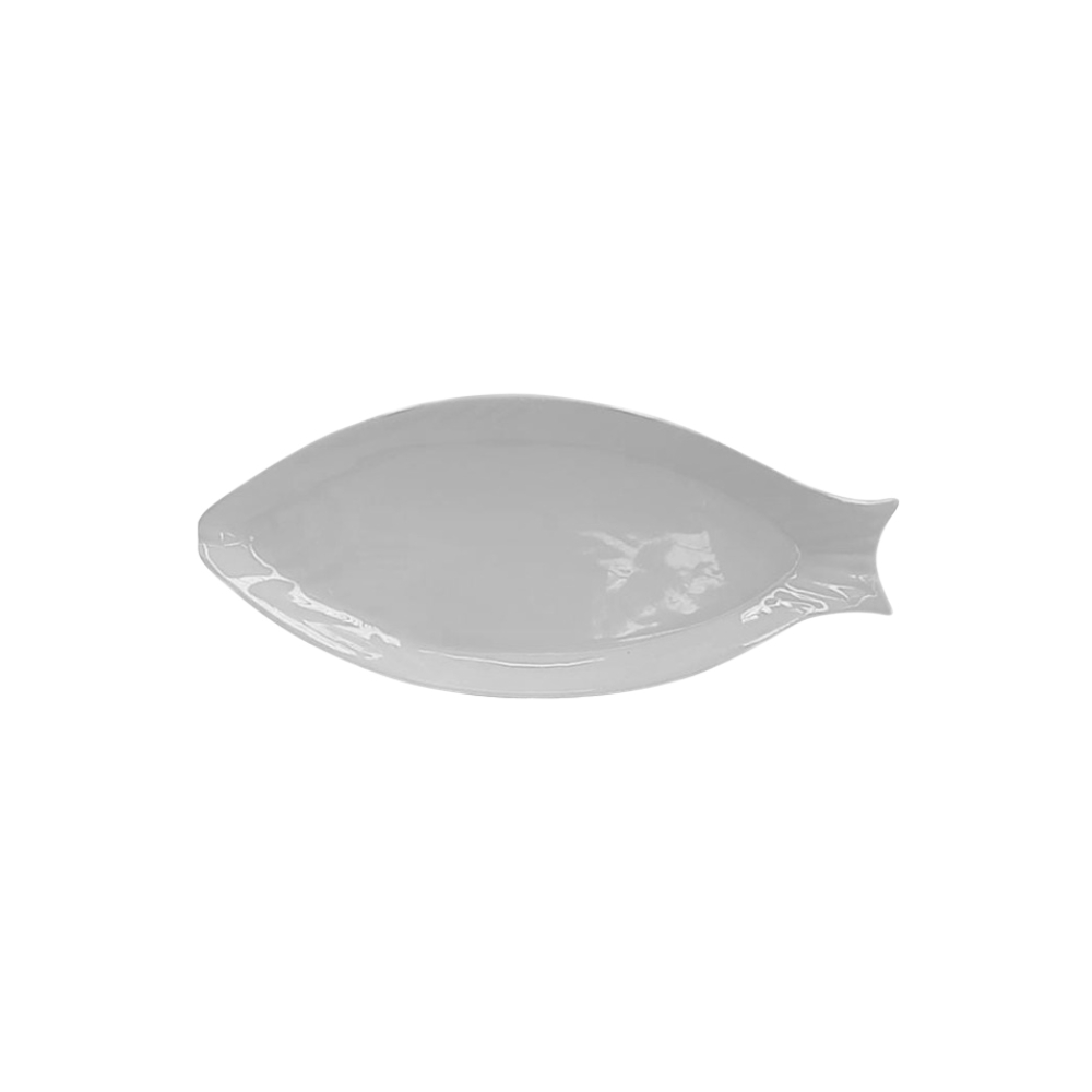 Plato de ceramica forma de pescado 14 pulg