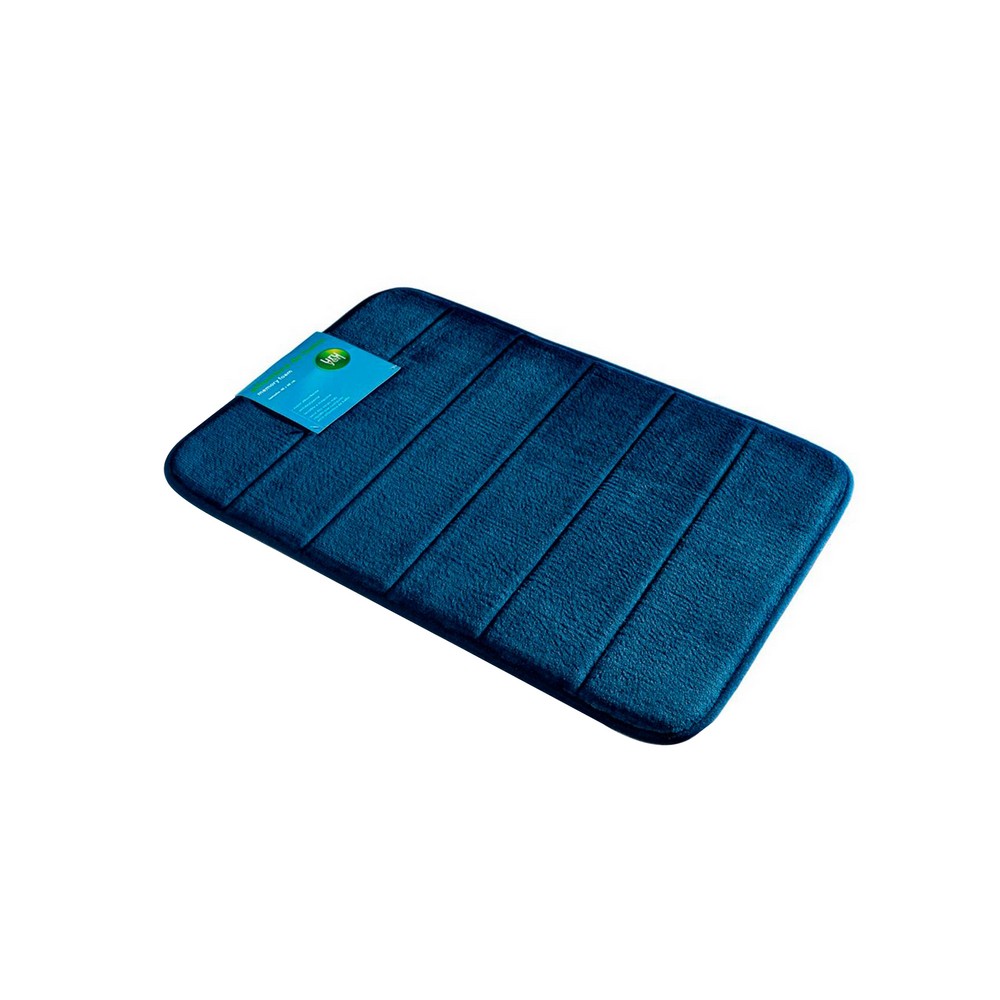 Alfombra para baño 40x60cm azul memory foam