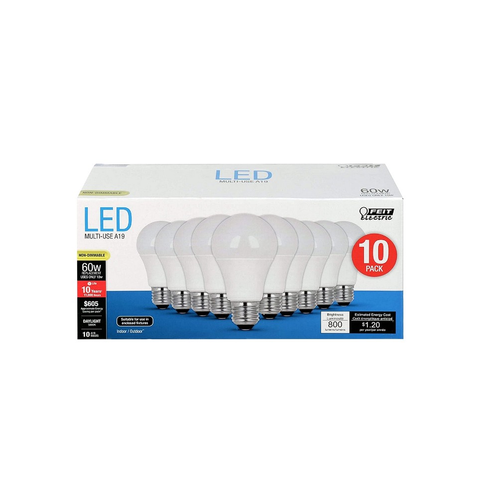 Foco led 10w luz blanca set de 10 pzas