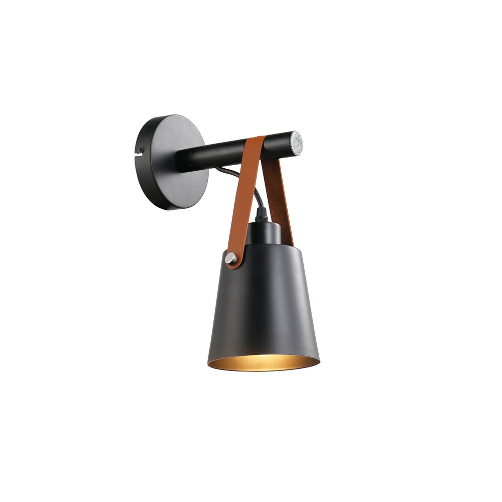 Lampara para pared 1l 60w 13x20x25cm negro Lámparas de pared