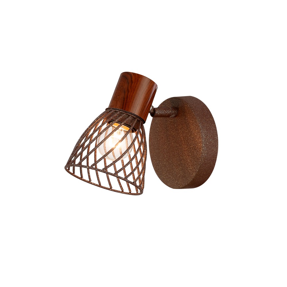 Lampara para pared 1l 8x12x13cm café Lámparas de pared