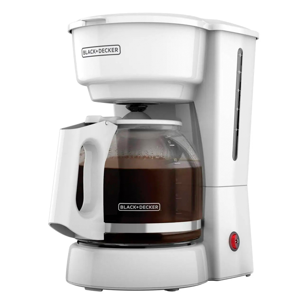 Cafetera blanca con filtro permanente 10 tazas