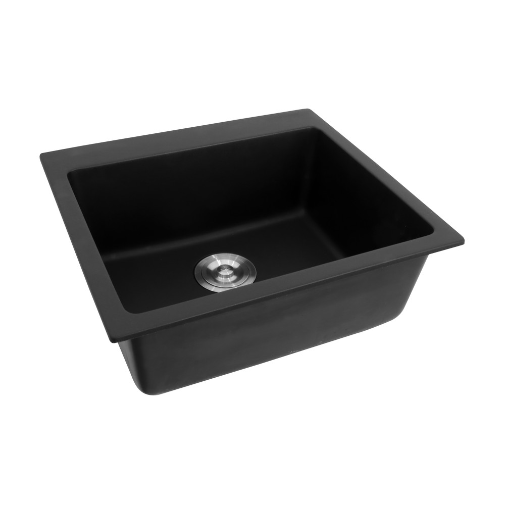 Fregadero de cuarzo negro 1 poceta