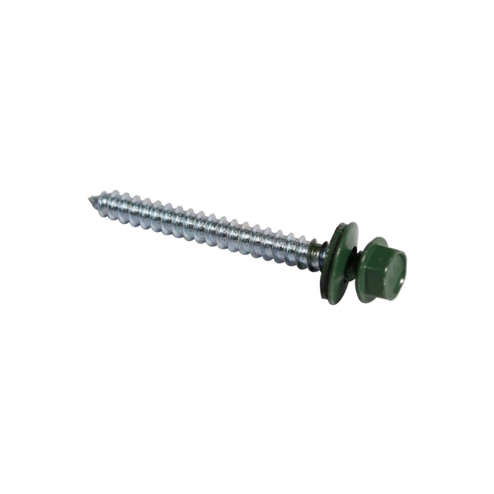 Tornillo para techo punta corriente 1/4x3 pulg blanco