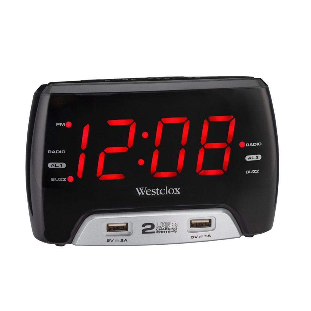 Radio reloj despertador led 3.8x6x2.8pulg