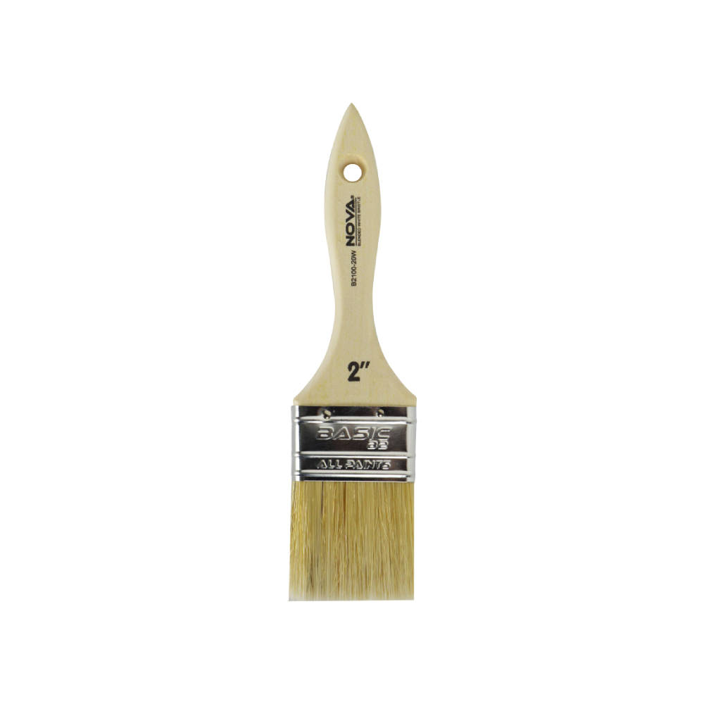 Brocha de cerda blanca 2 pulg mango madera
