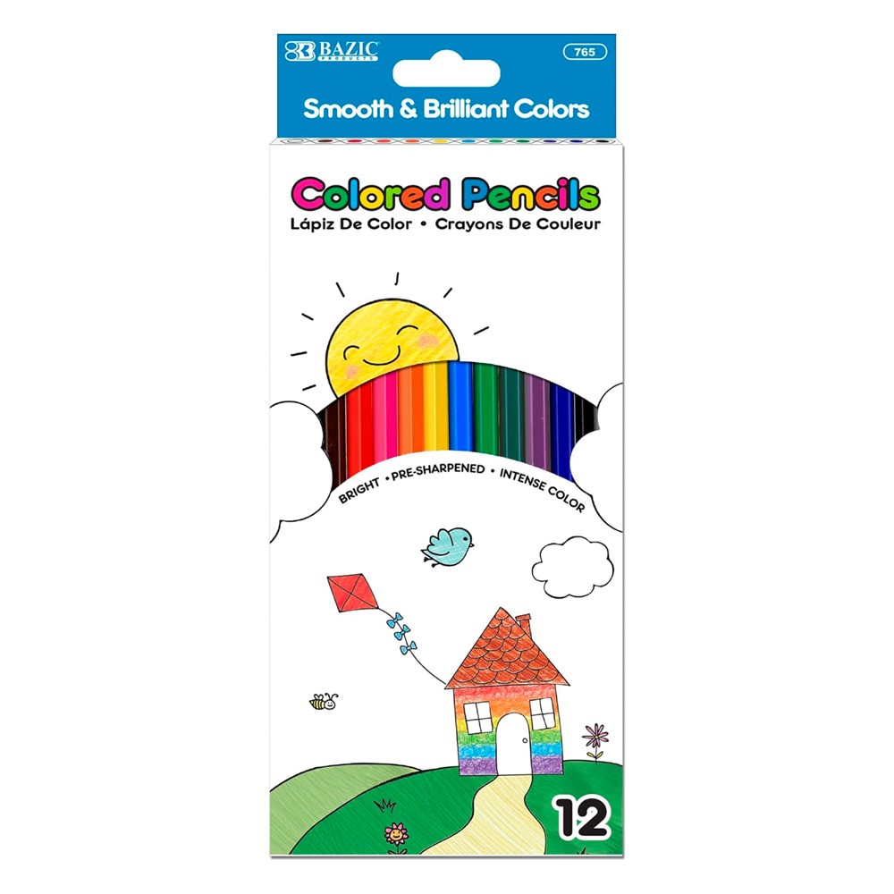 Juego de crayones de madera 12 colores