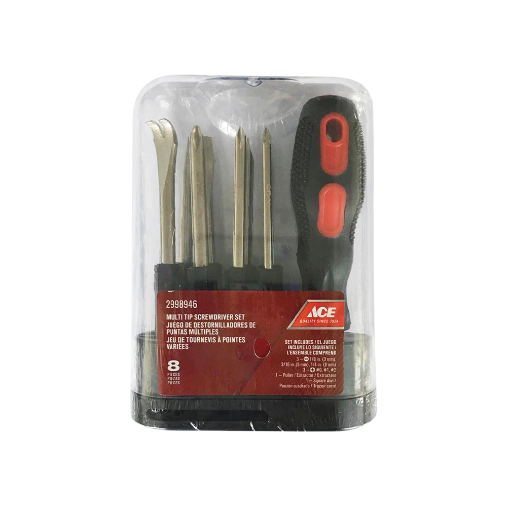 Destornillador con puntas set de 8 piezas