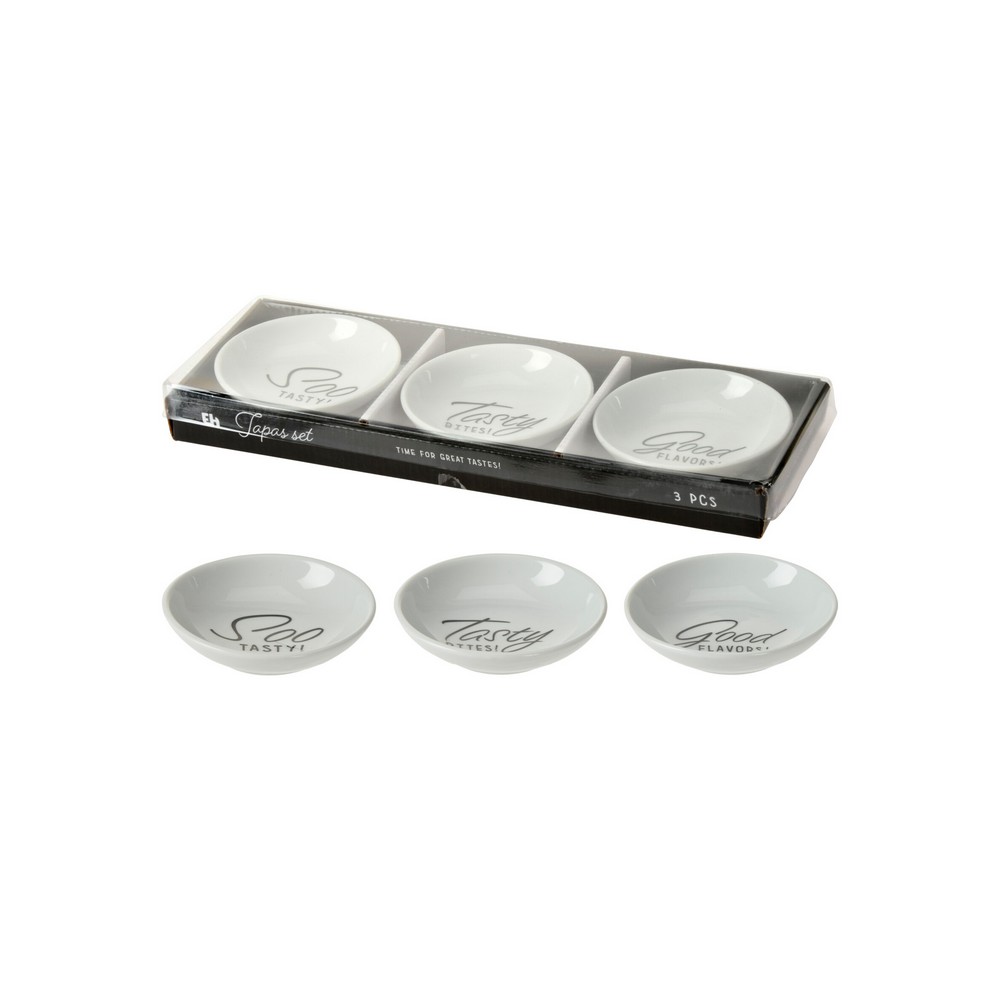 Plato de porcelana para servir 3 piezas