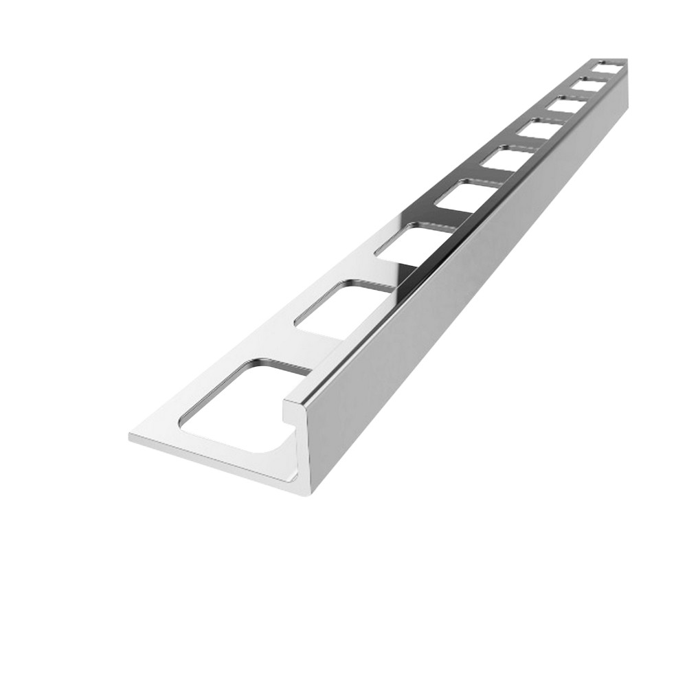 Moldura de aluminio para cerámica color plata brillo 10 mm MARME PRO ...