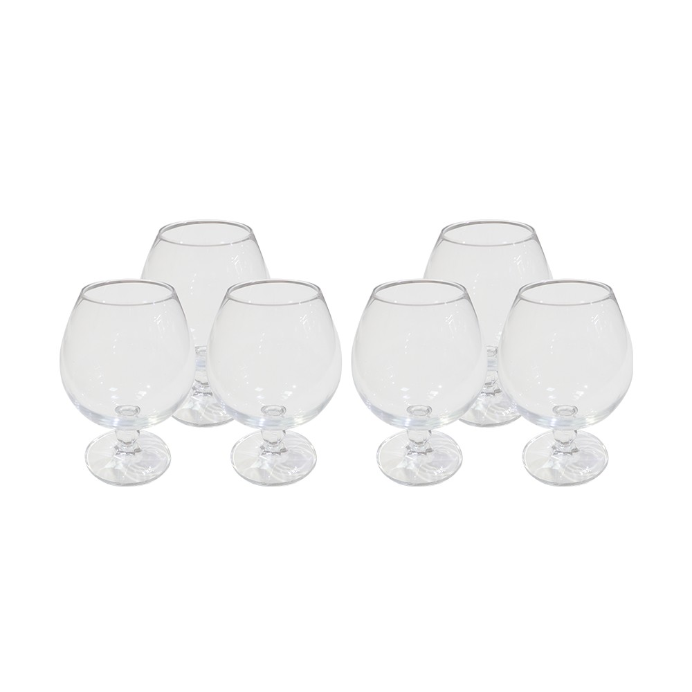 Set de copas de vidrio step 6 pzas 17 oz