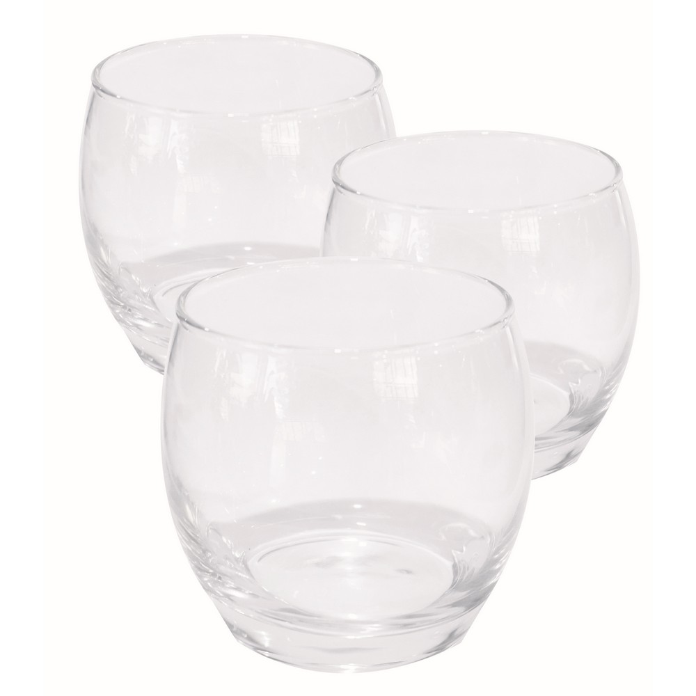 Set de 3 vasos de vidrio 10 oz