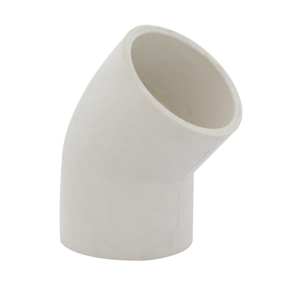 Codo pvc a 45° sin rosca de 1-1/4 pulg (31.75 mm)