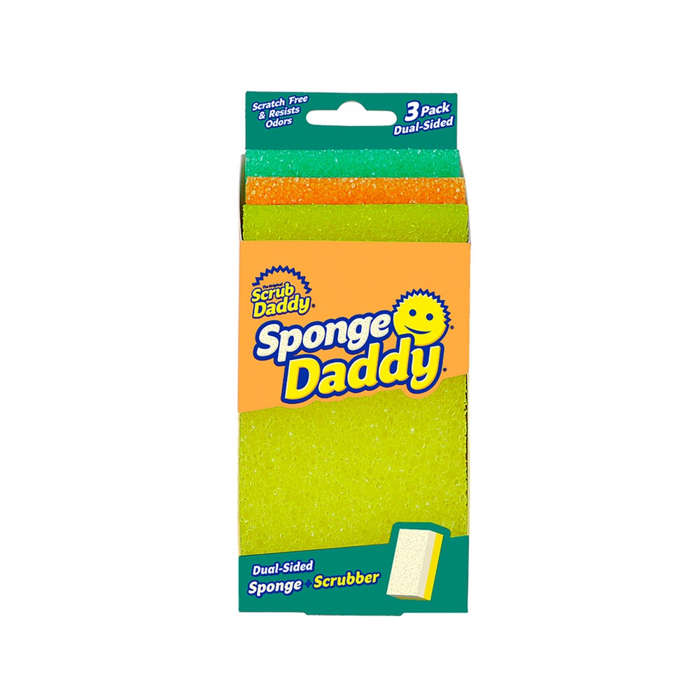 Scrub Daddy Colors 6ct + Daddy Caddy - Esponja multiusos para platos sin  arañazos + soporte para esponja, sin BPA y fabricada con espuma de  polímero