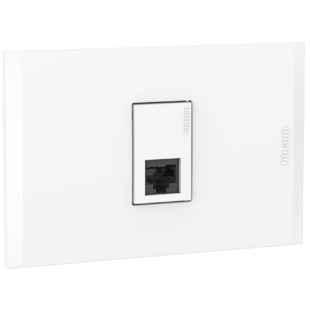 Toma datos sencilla rj45 cat6, blanca nóbile