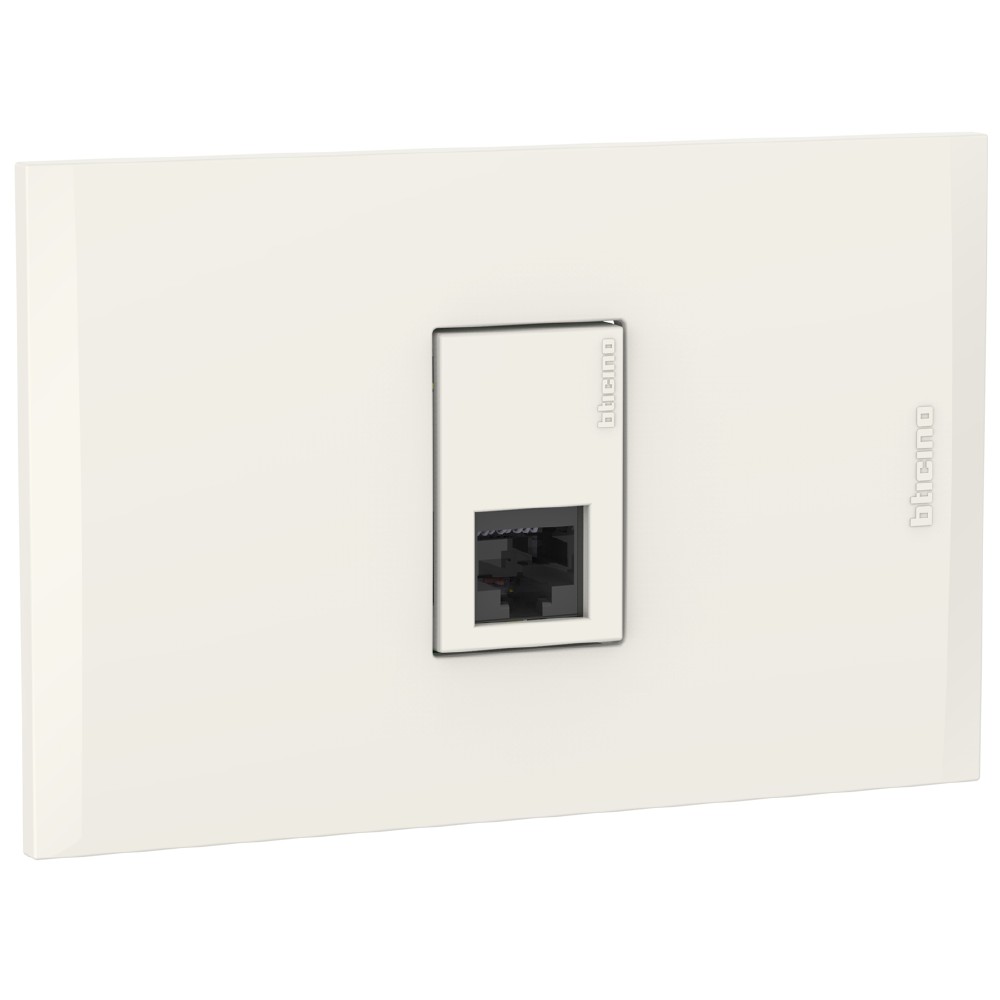 Toma datos sencilla rj45 cat6, marfil nóbile