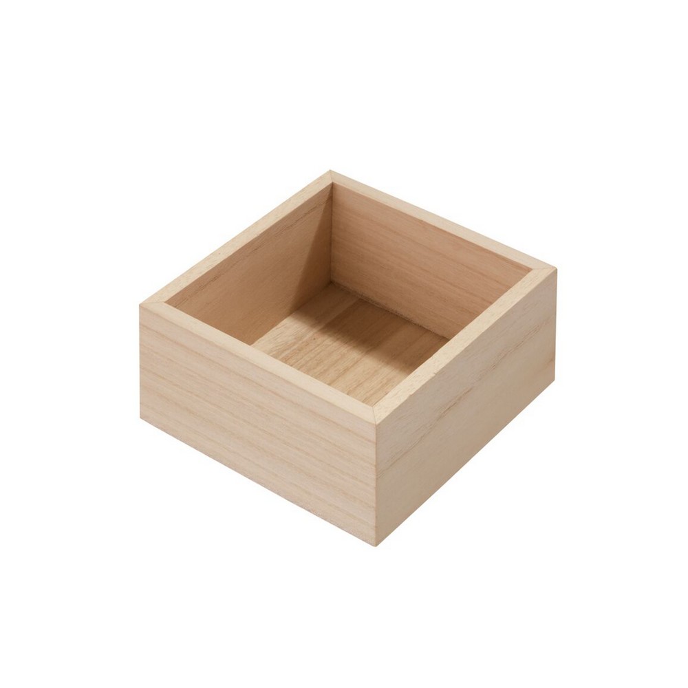 Caja organizadora de madera para gaveta 5 x 5 x 2.7 in