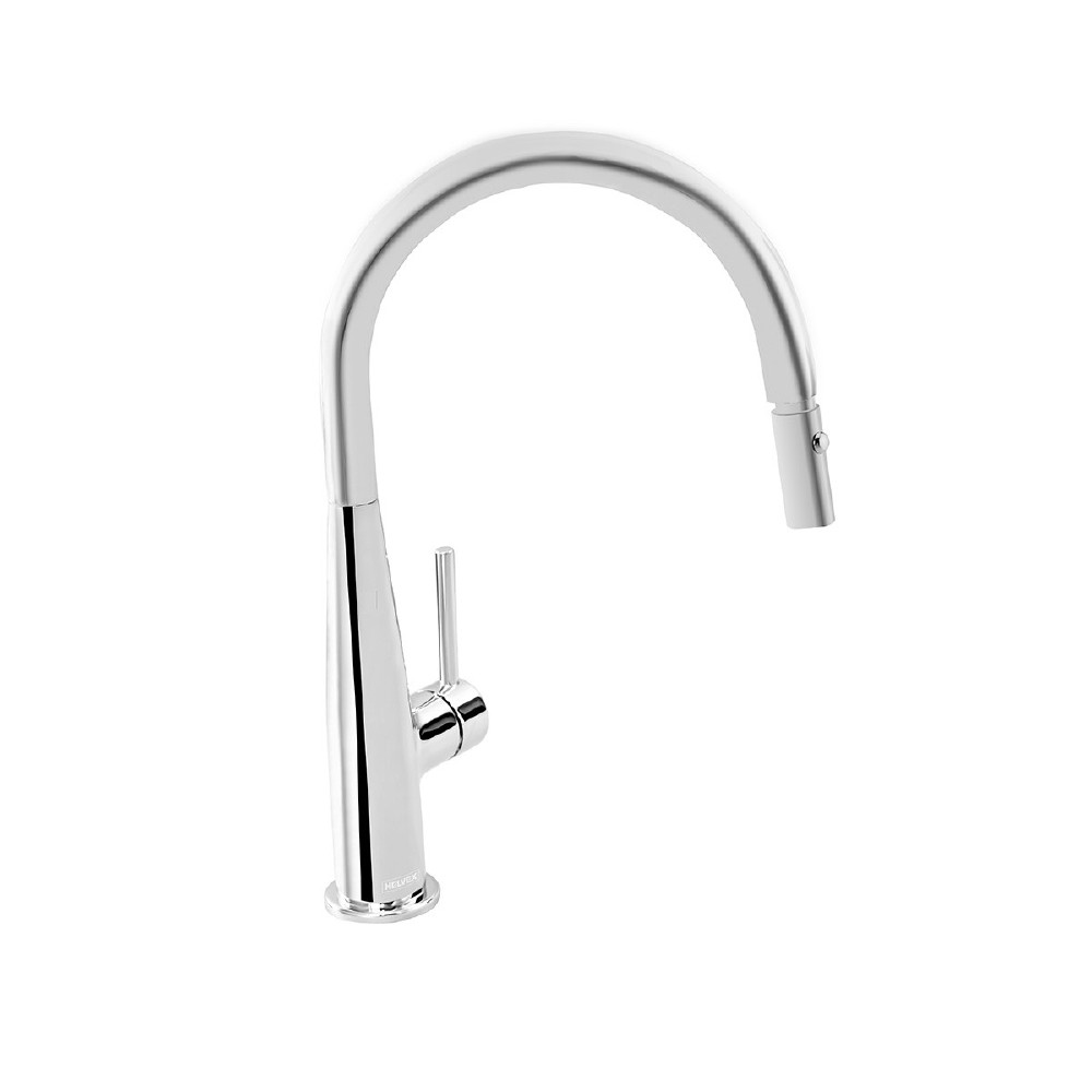 Grifo para fregadero cromado 2 chorros helvex e309