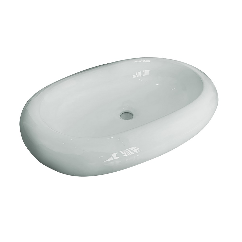 Lavamano de sobreponer ovalado blanco - Lavamanos de sobreponer