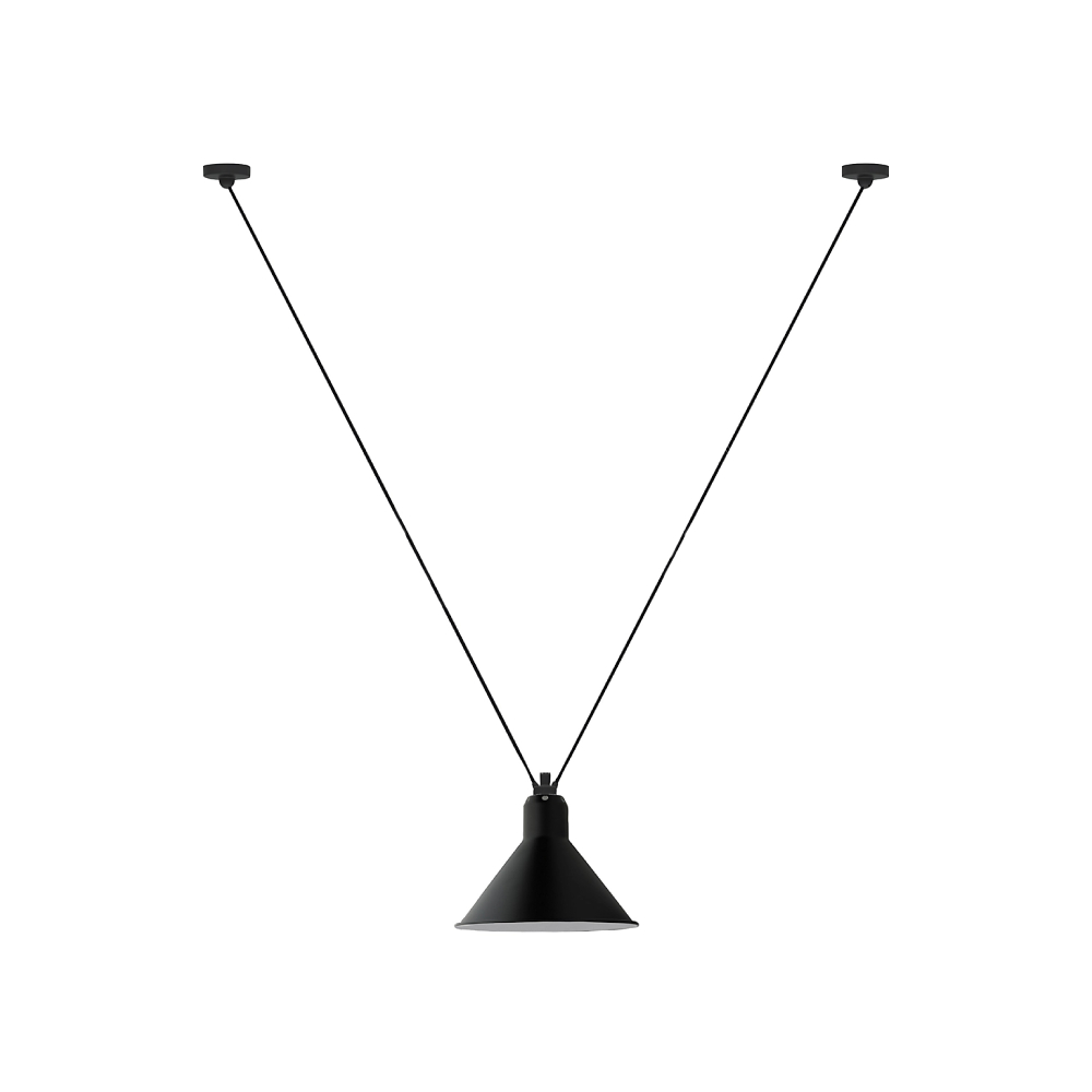 Lampara colgante e14 40 watts negro