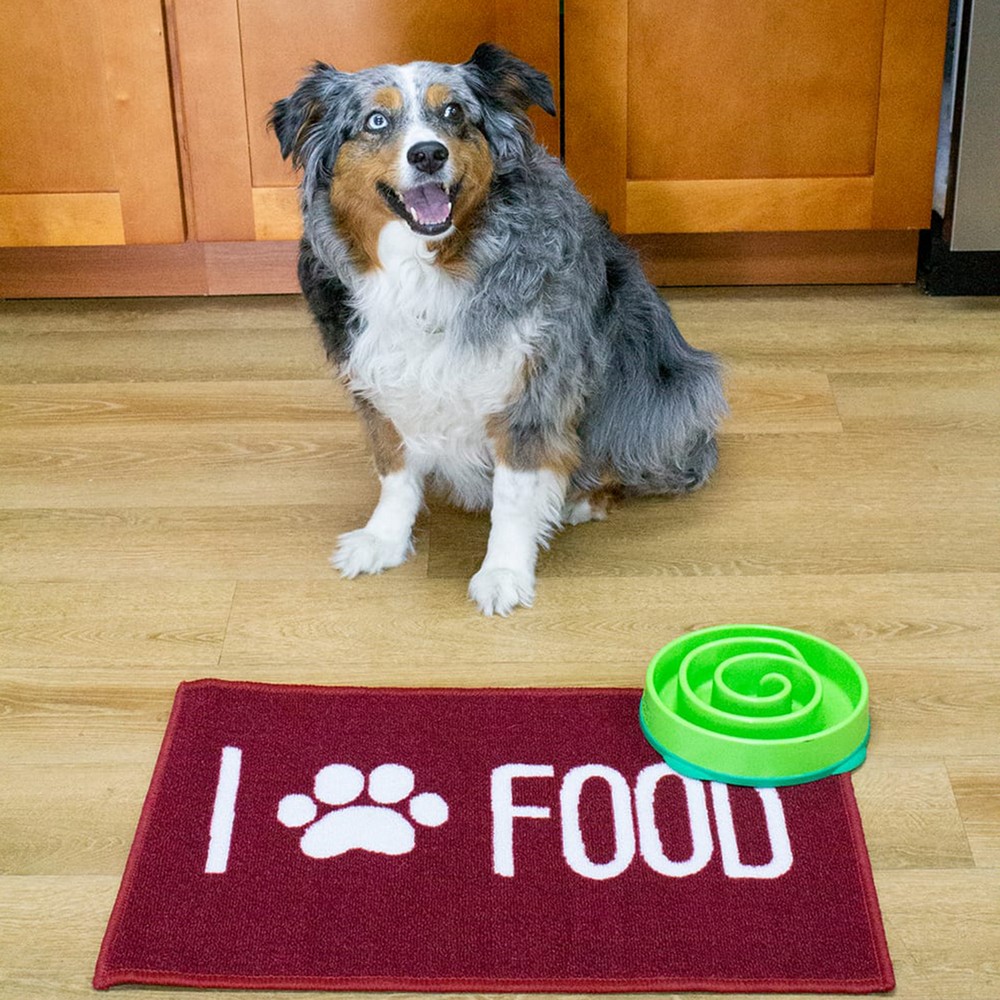 Alfombra para mascota i love food