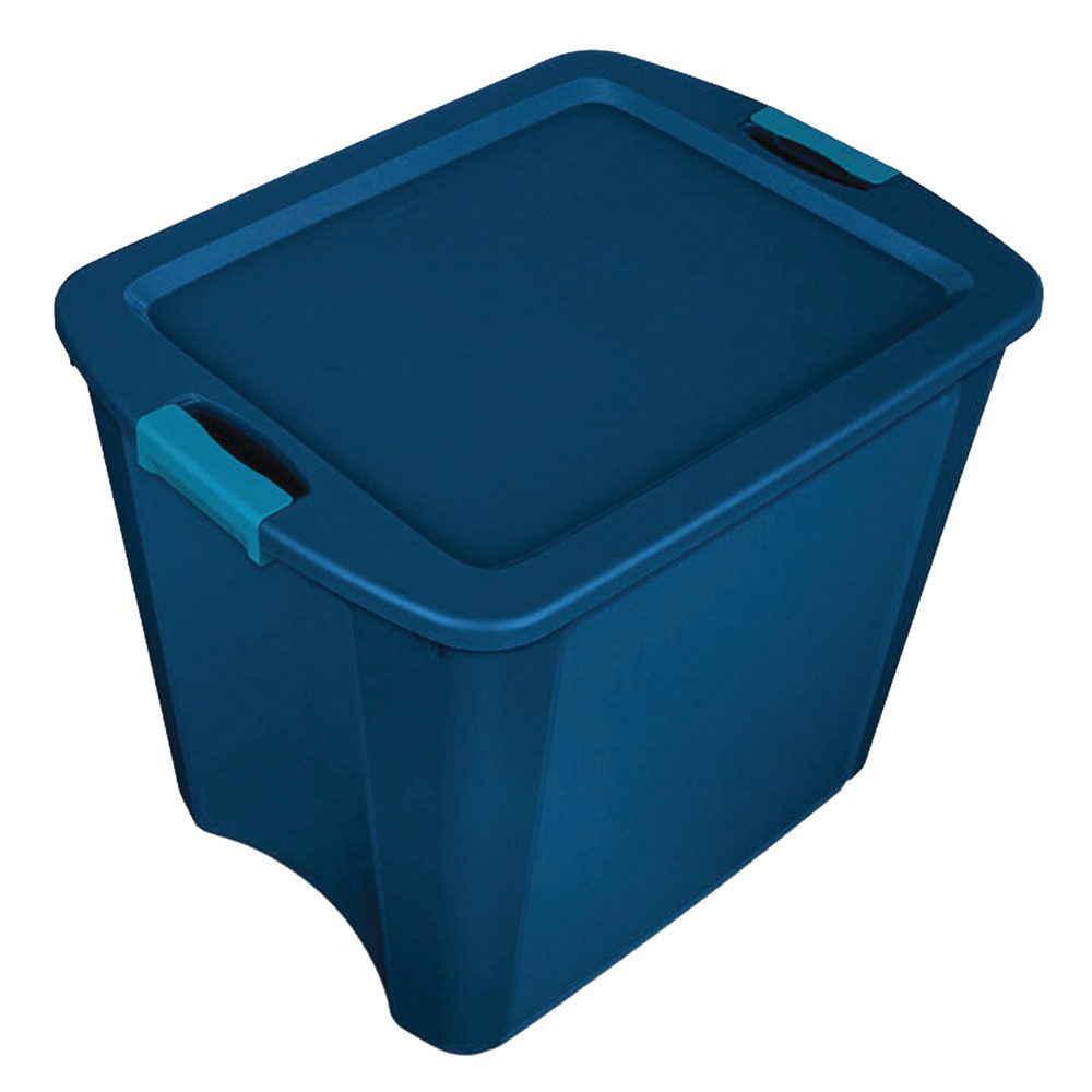 Caja organizadora azul de 26 gal