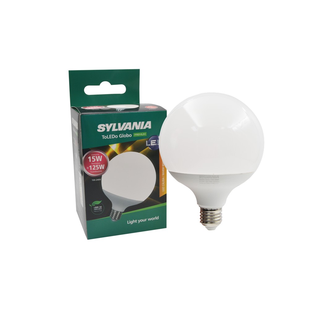 Foco led 15w luz amarilla tipo globo