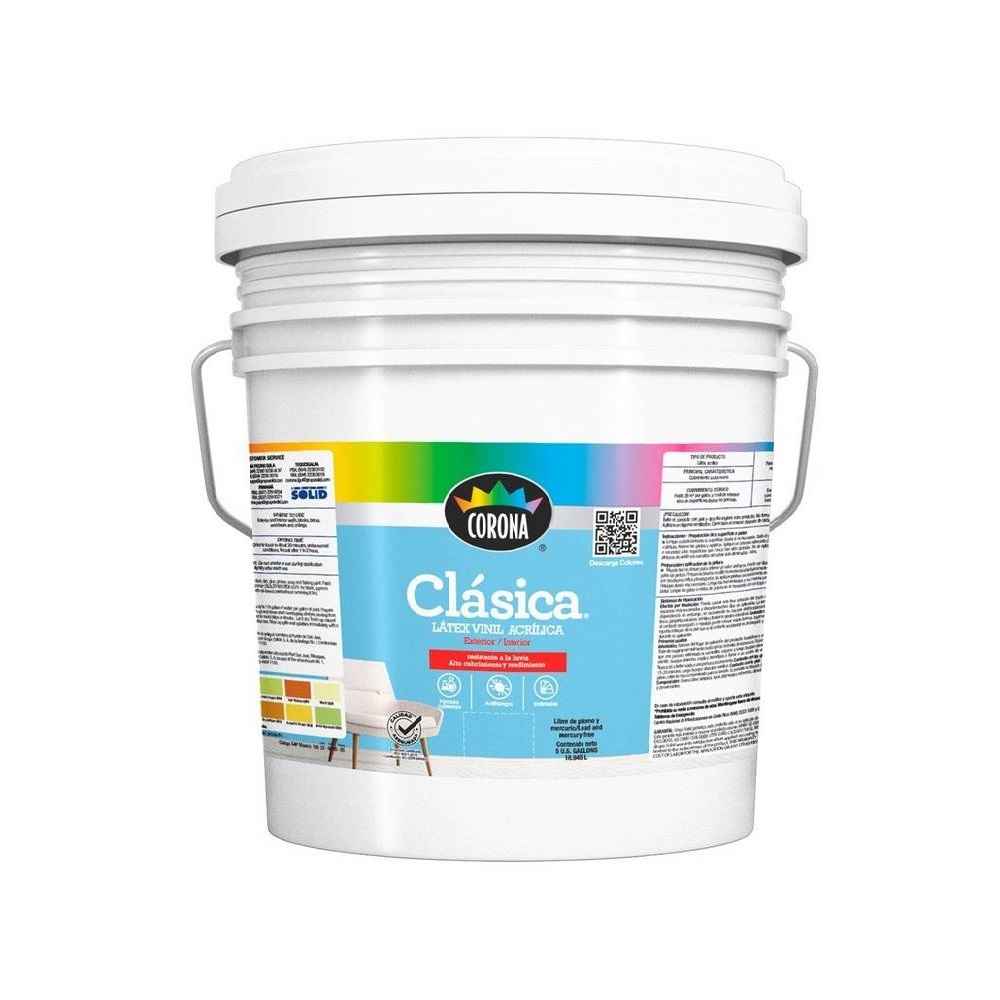 Pintura latex blanco colonial clásica cub