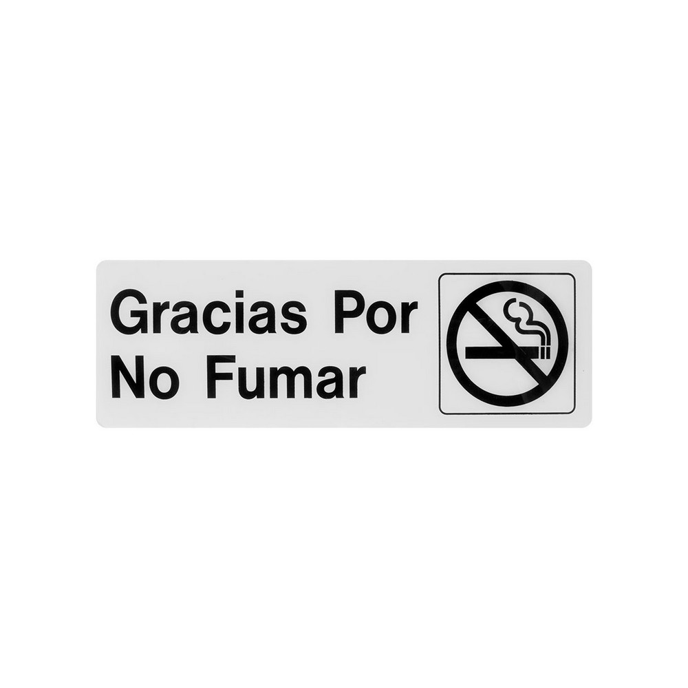 Letrero gracias por no fumar 3 x 9