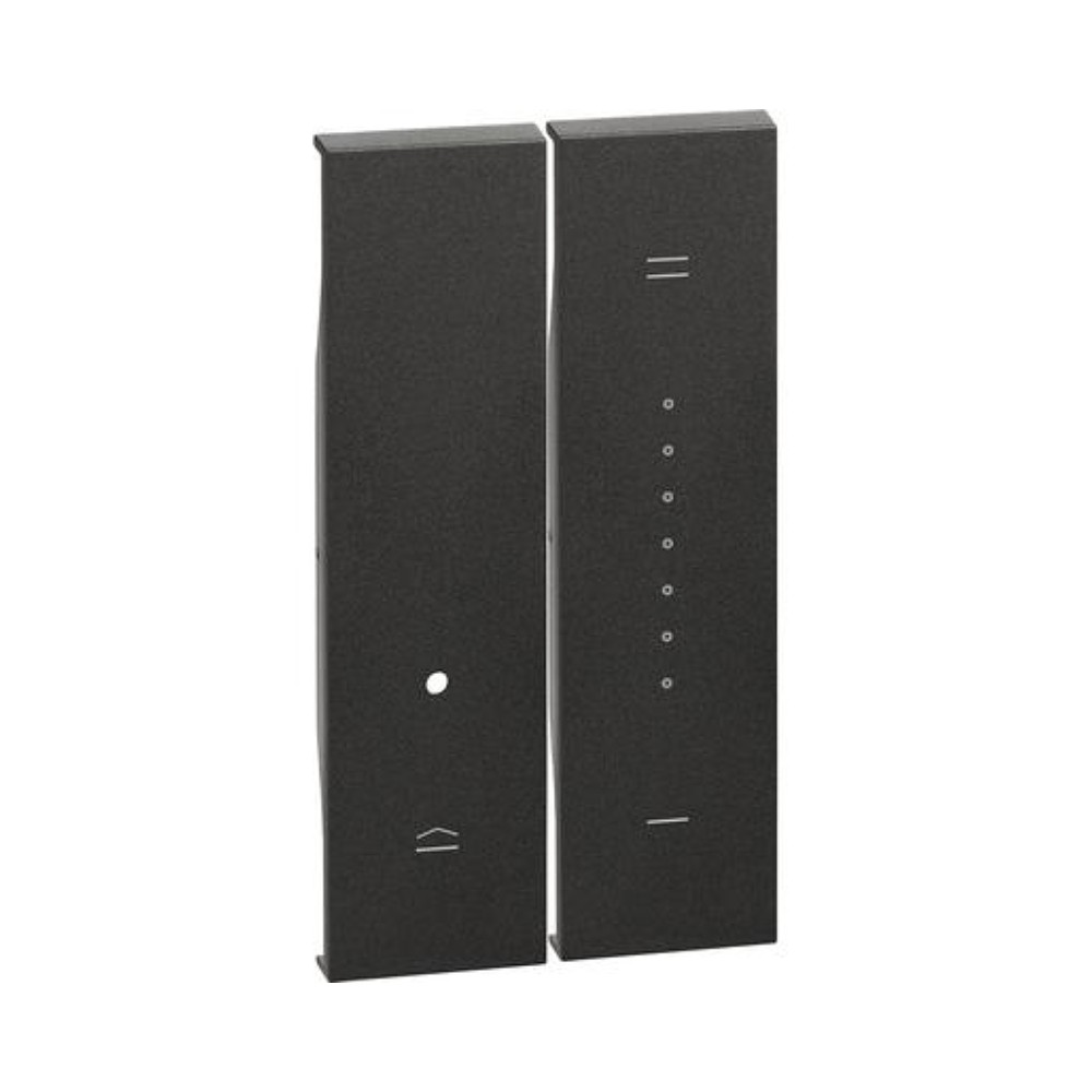 Cubre tecla para dimmer 1 módulo negro